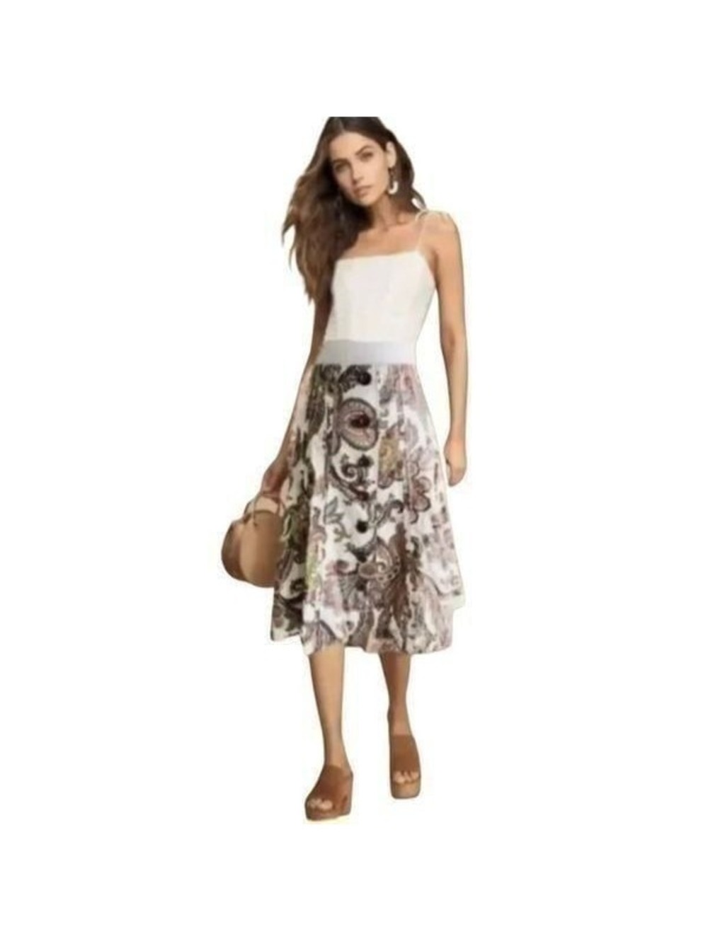 New! CAbi Paisley A-Line Skirt Sz 2